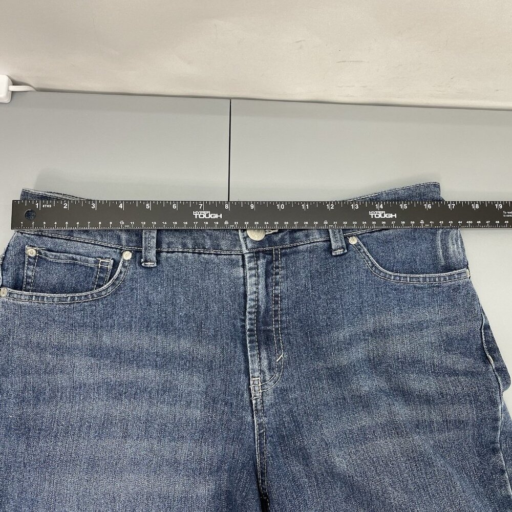 Nine West Eastend Capri Jeans Cropped Roll Cuff Denim Womens 12 - Picture 10 of 12